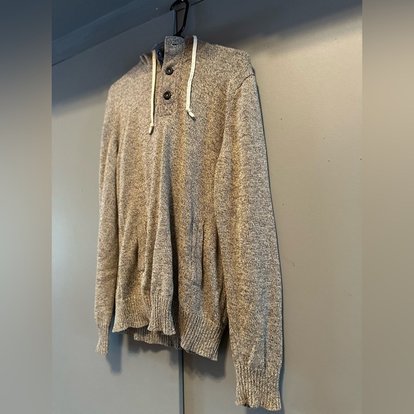 H&M - Gray Knit Hooded Sweater Relaxed Fit (Size M) - Picture 3 of 12